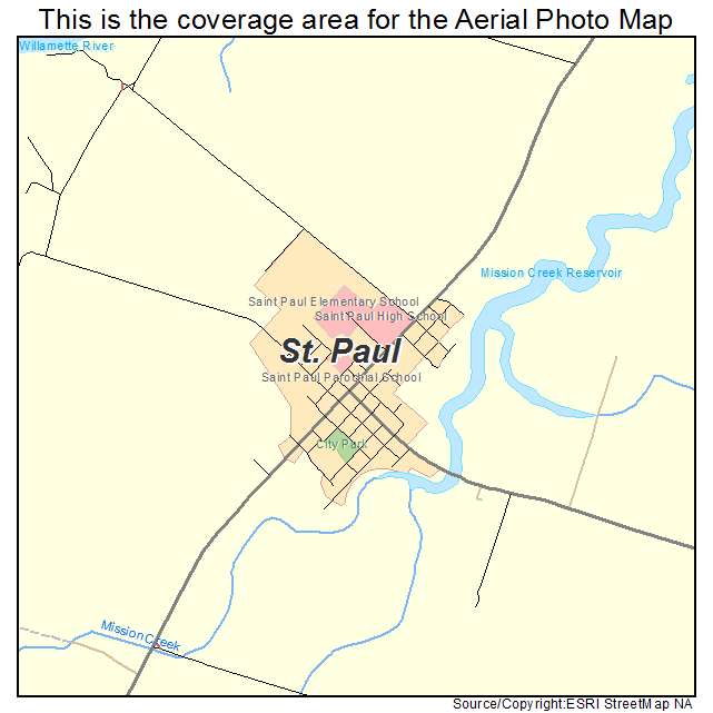 St Paul, OR location map 