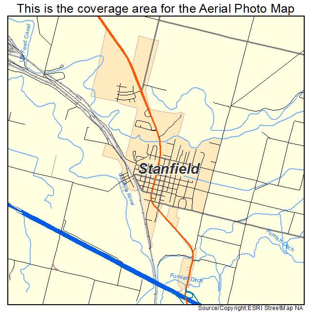 Stanfield, OR location map 