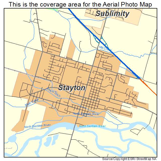 Stayton, OR location map 