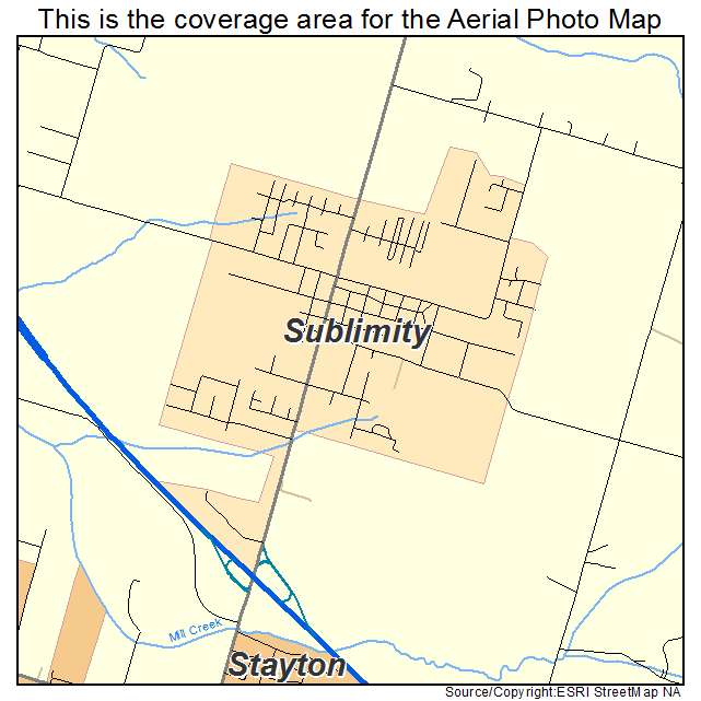 Sublimity, OR location map 