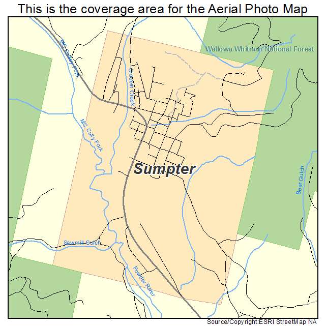 Sumpter, OR location map 