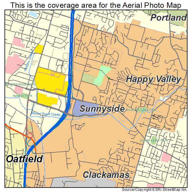 Sunnyside, OR location map 