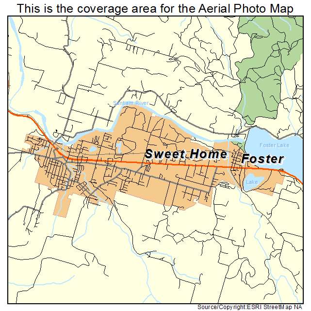 Sweet Home, OR location map 