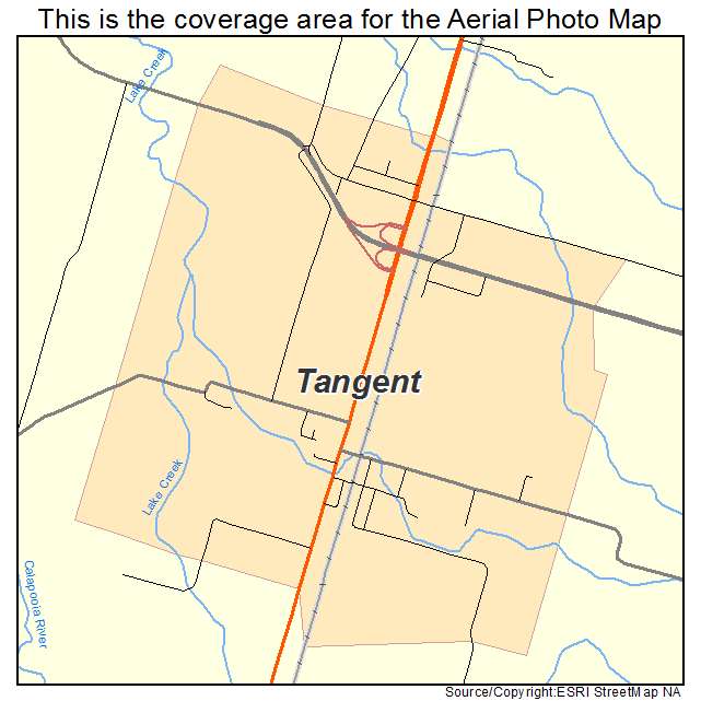 Tangent, OR location map 