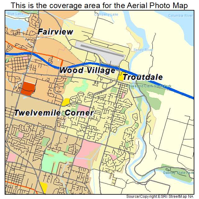 Troutdale, OR location map 