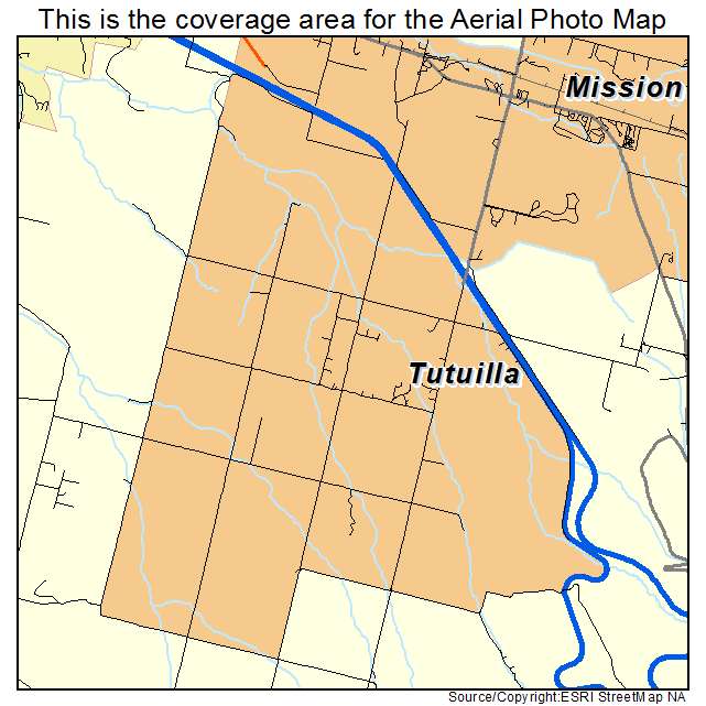 Tutuilla, OR location map 