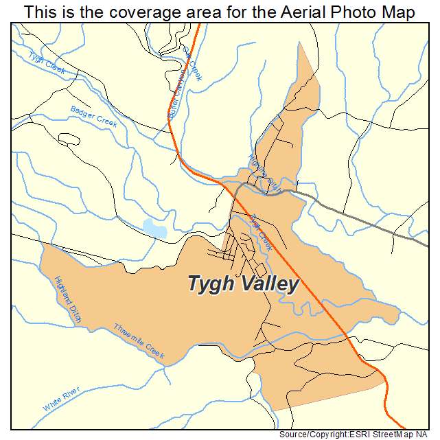 Tygh Valley, OR location map 