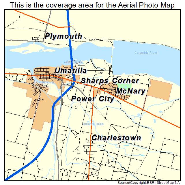 Umatilla, OR location map 