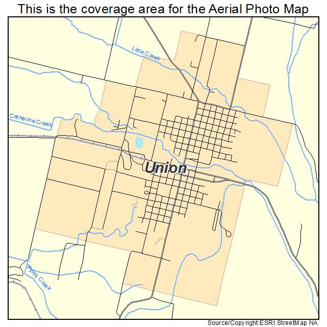 Union, OR location map 