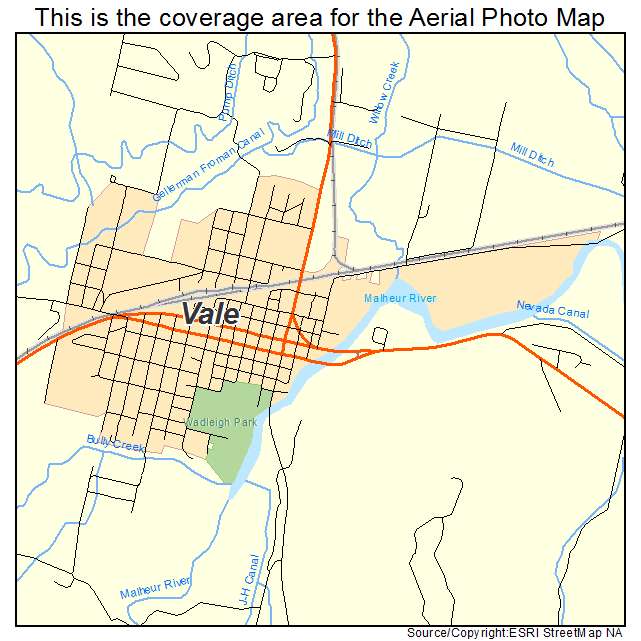 Vale, OR location map 