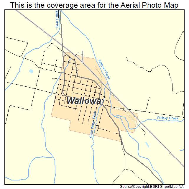 Wallowa, OR location map 