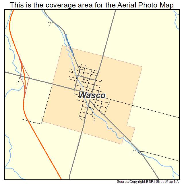 Wasco, OR location map 