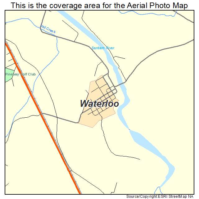 Waterloo, OR location map 