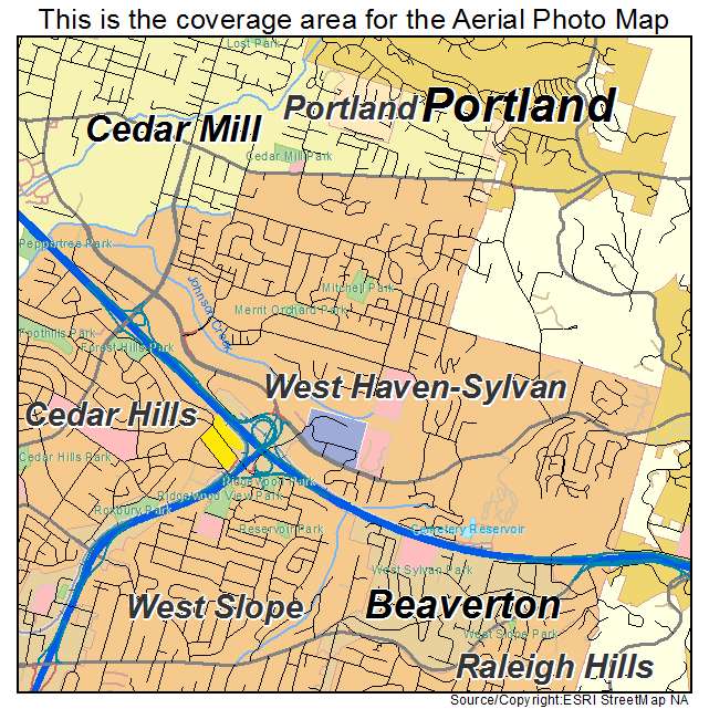 West Haven Sylvan, OR location map 