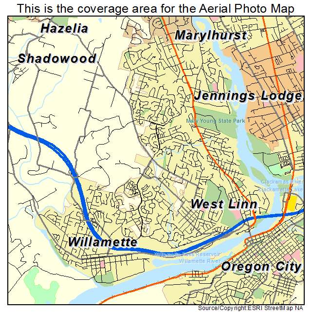 West Linn, OR location map 