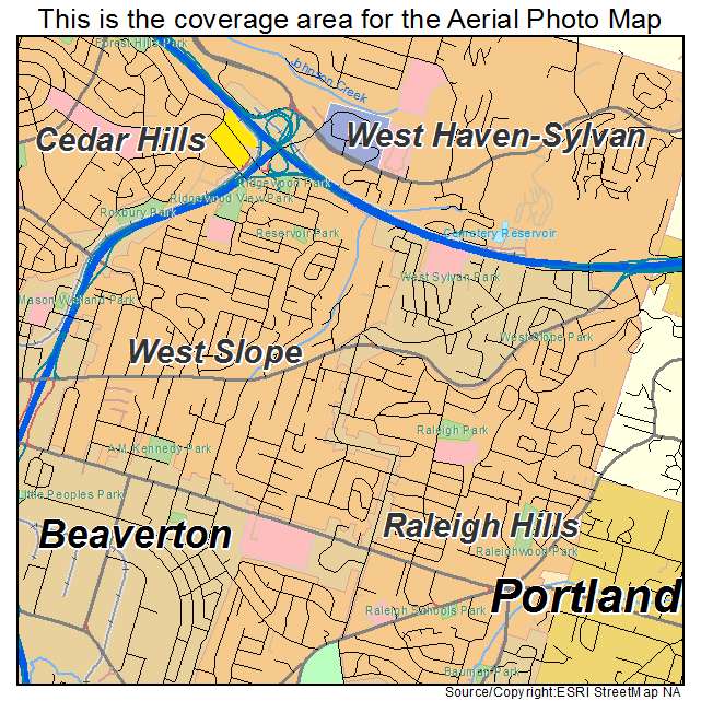 West Slope, OR location map 