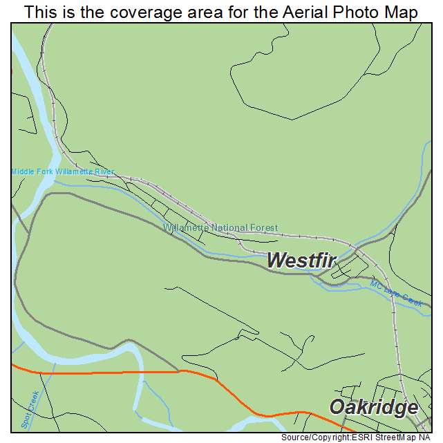 Westfir, OR location map 