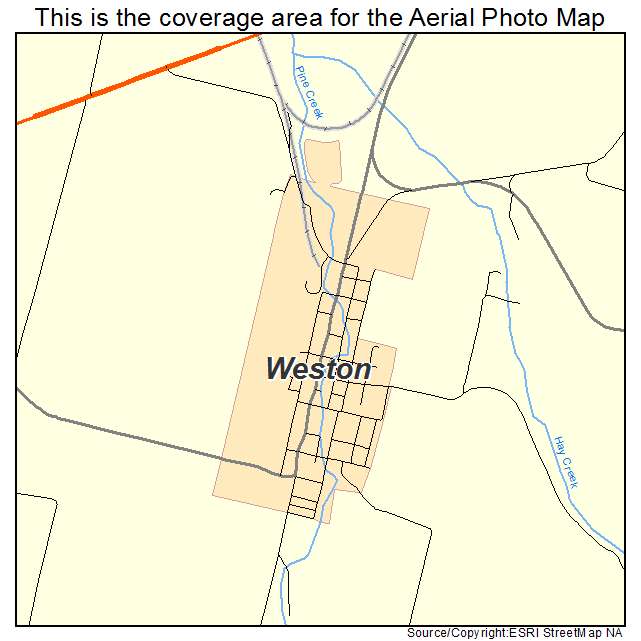 Weston, OR location map 
