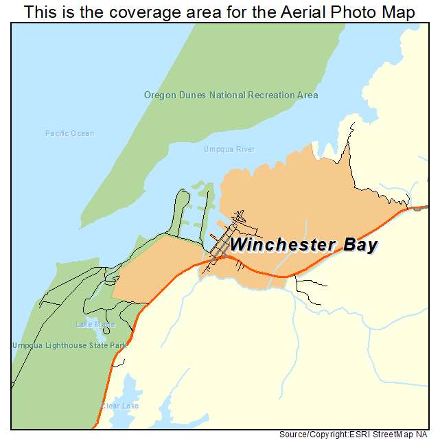 Winchester Bay, OR location map 