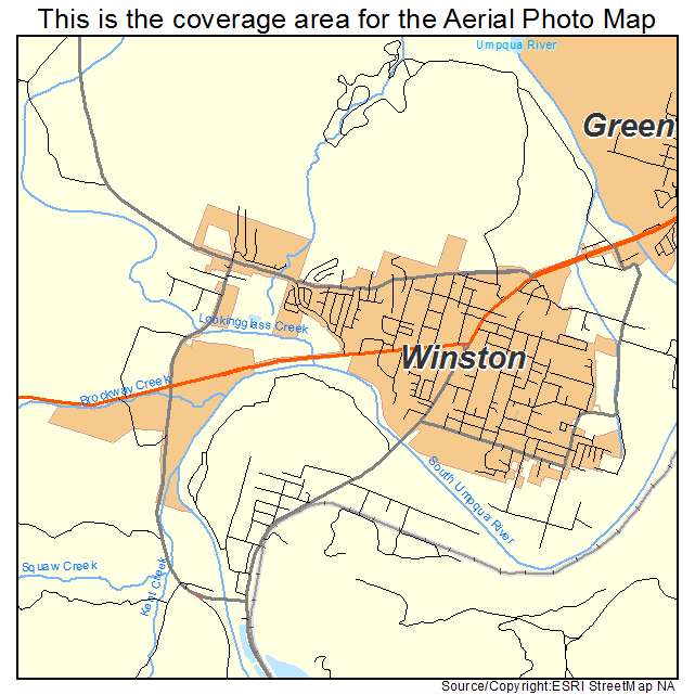 Winston, OR location map 