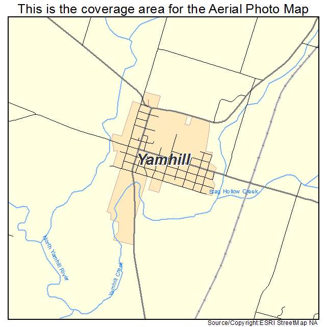 Yamhill, OR location map 