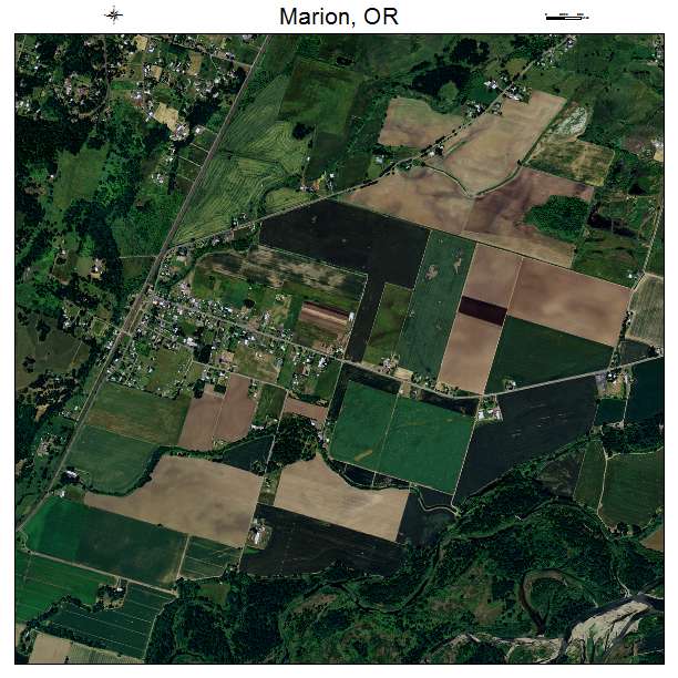 Marion, OR air photo map