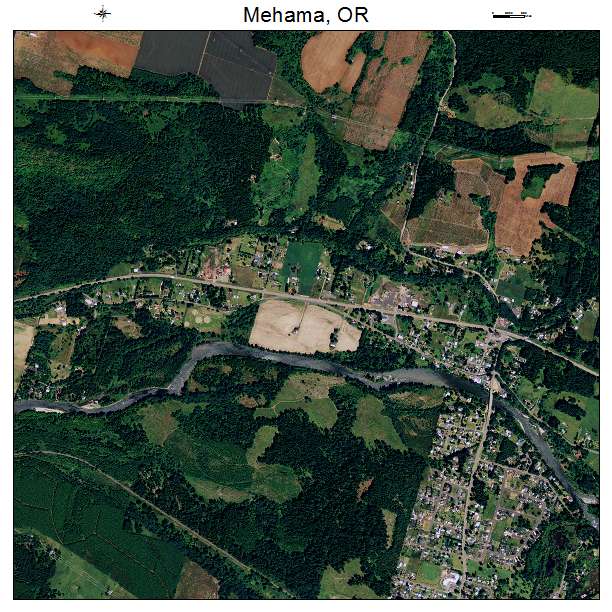 Mehama, OR air photo map