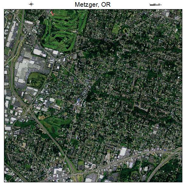 Metzger, OR air photo map