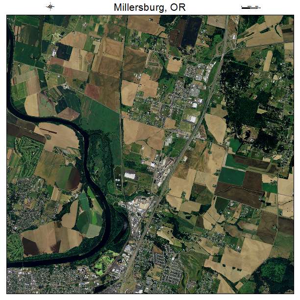 Millersburg, OR air photo map