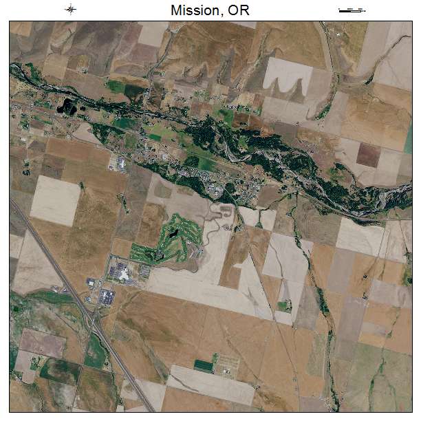 Mission, OR air photo map