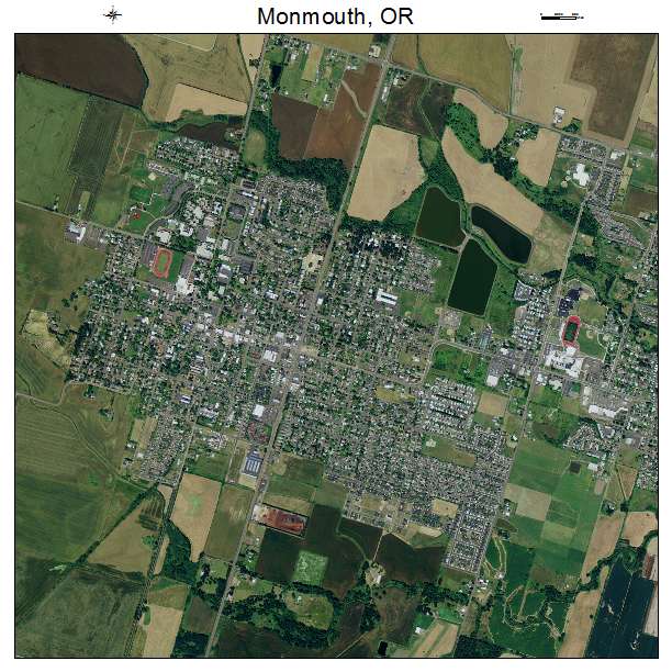 Monmouth, OR air photo map