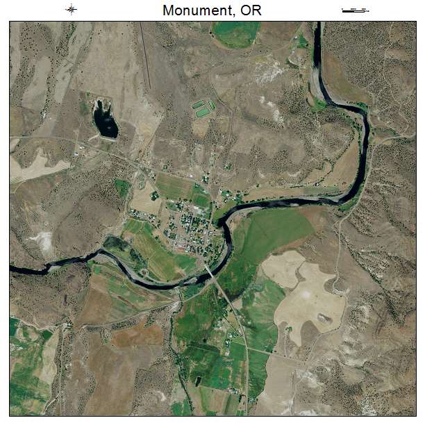 Monument, OR air photo map