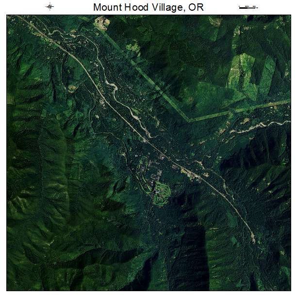 Mount Hood Village, OR air photo map