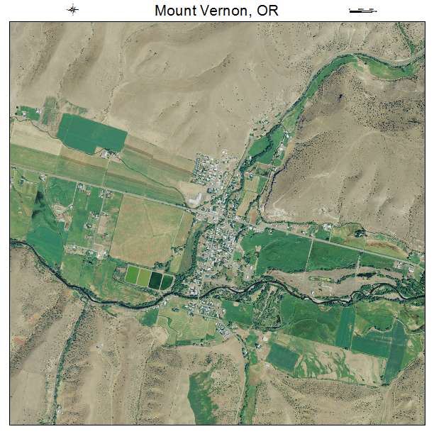 Mount Vernon, OR air photo map