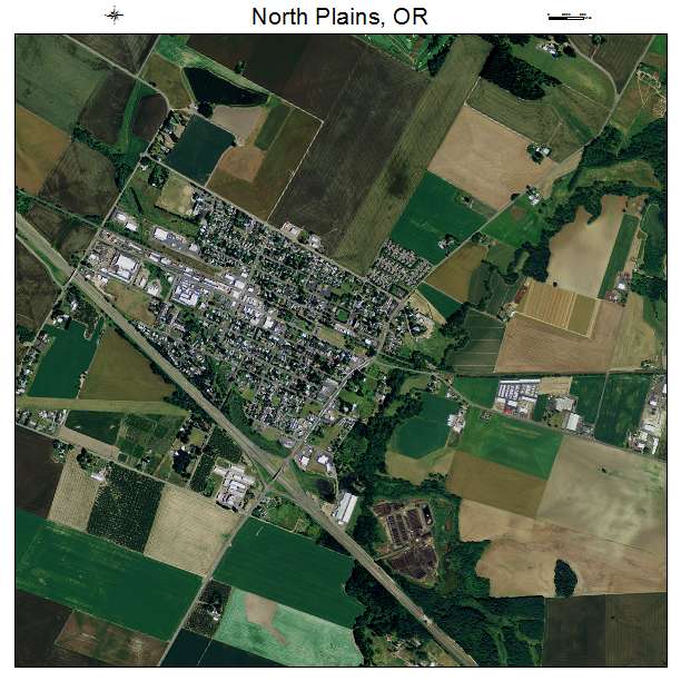 North Plains, OR air photo map