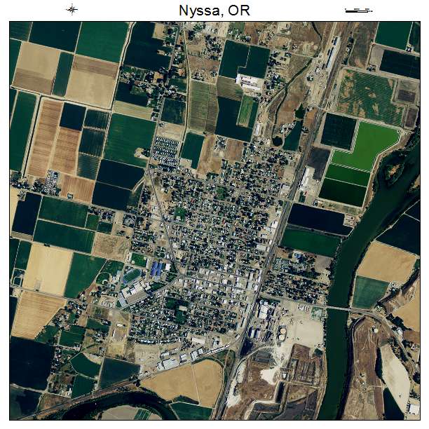 Nyssa, OR air photo map