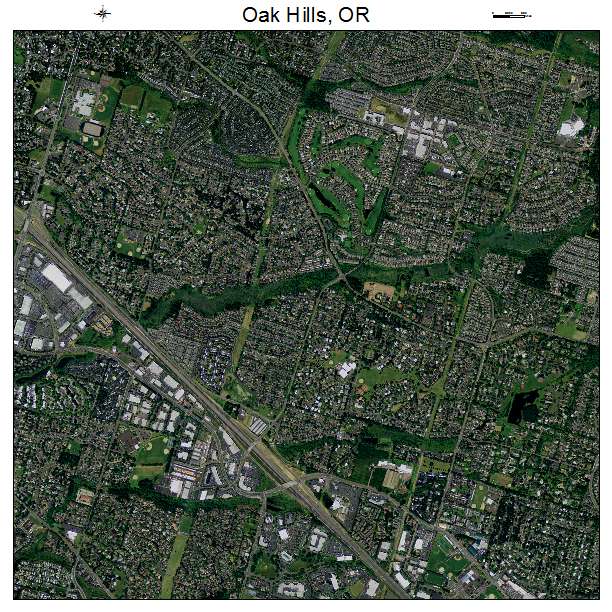 Oak Hills, OR air photo map