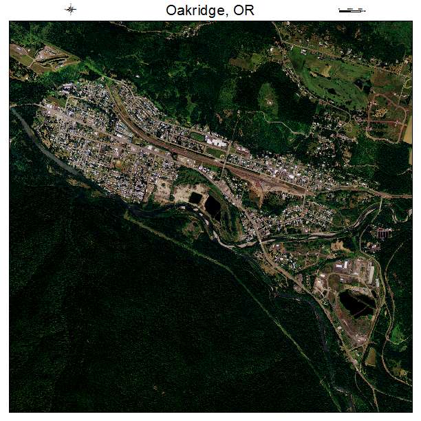 Oakridge, OR air photo map