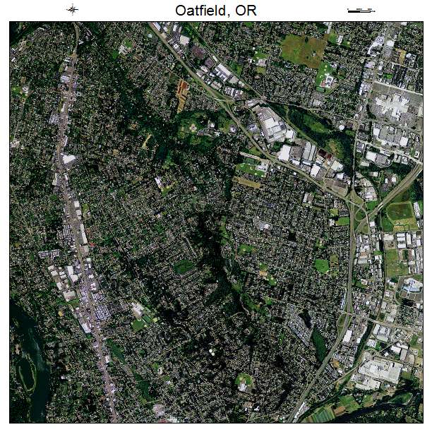 Oatfield, OR air photo map