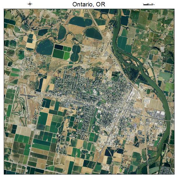 Ontario, OR air photo map
