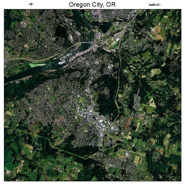 Oregon City, OR air photo map