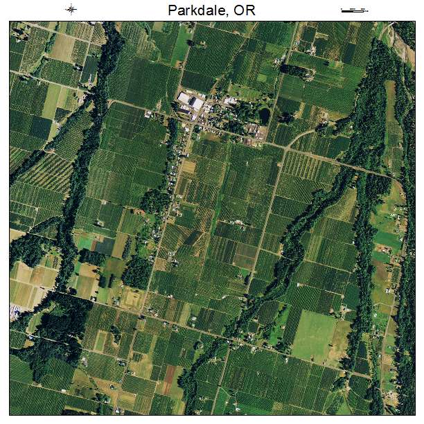 Parkdale, OR air photo map