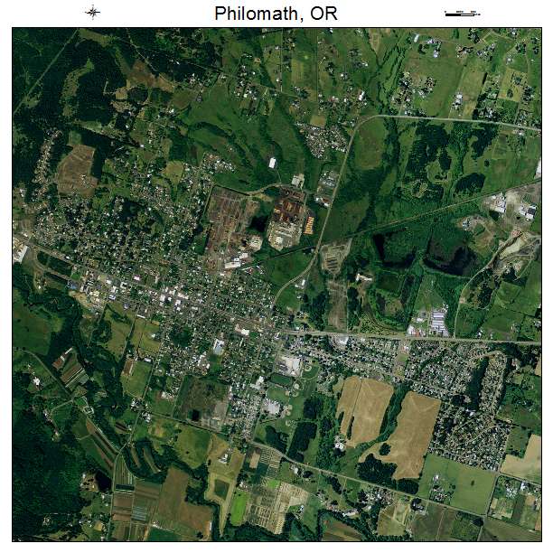 Philomath, OR air photo map