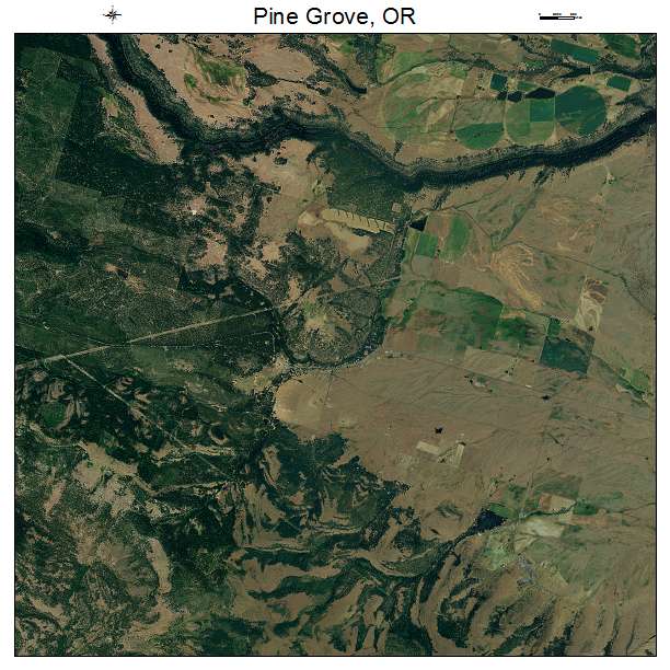 Pine Grove, OR air photo map