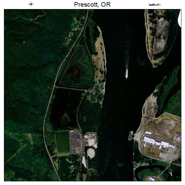 Prescott, OR air photo map