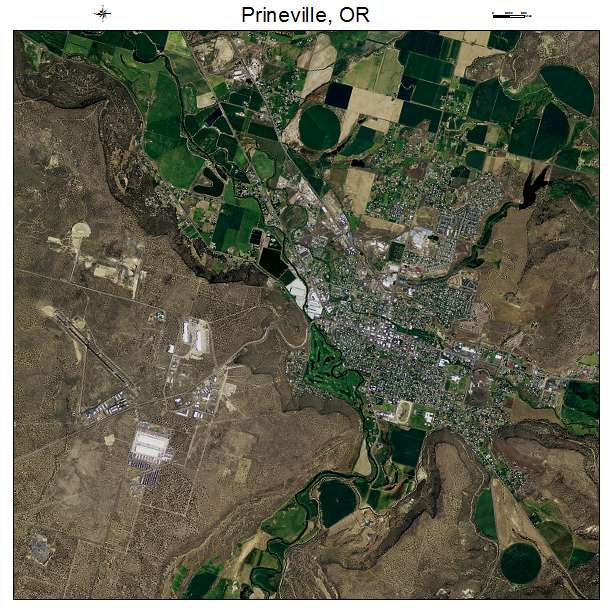 Prineville, OR air photo map