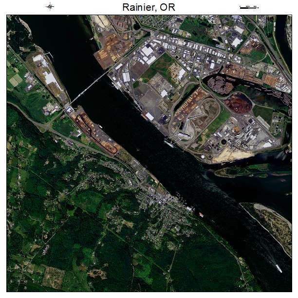 Rainier, OR air photo map