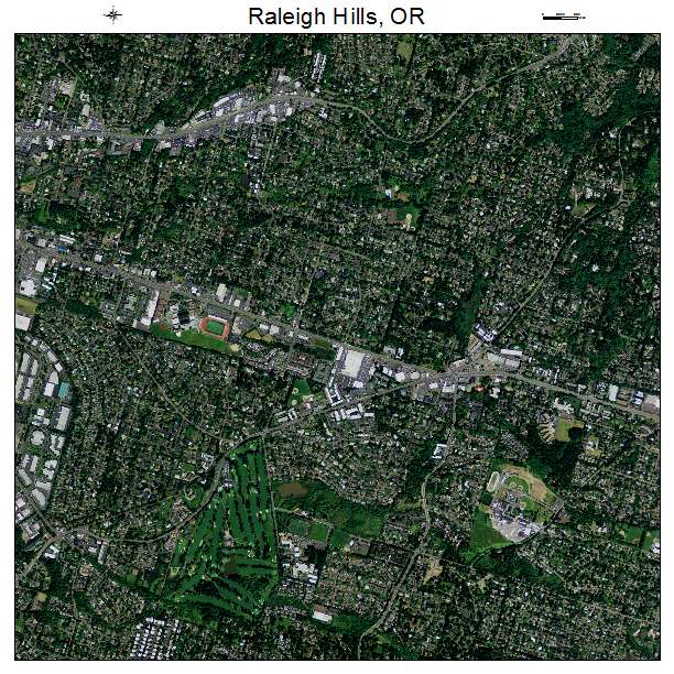 Raleigh Hills, OR air photo map