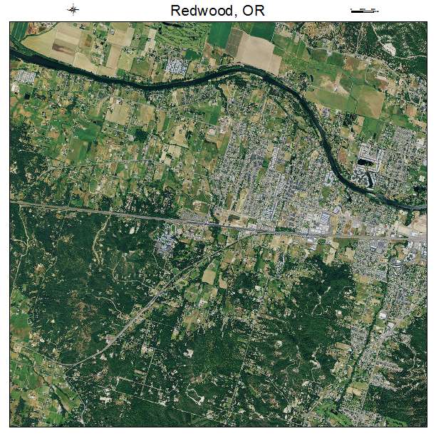 Redwood, OR air photo map
