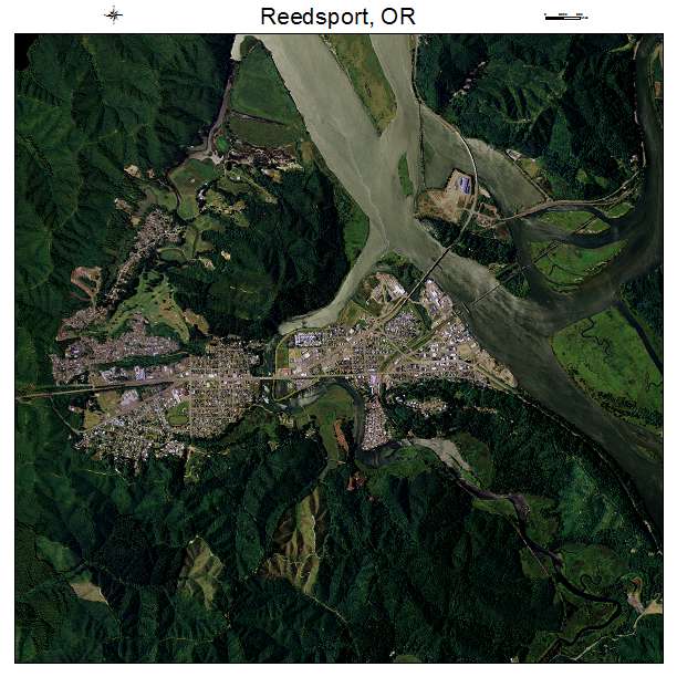 Reedsport, OR air photo map